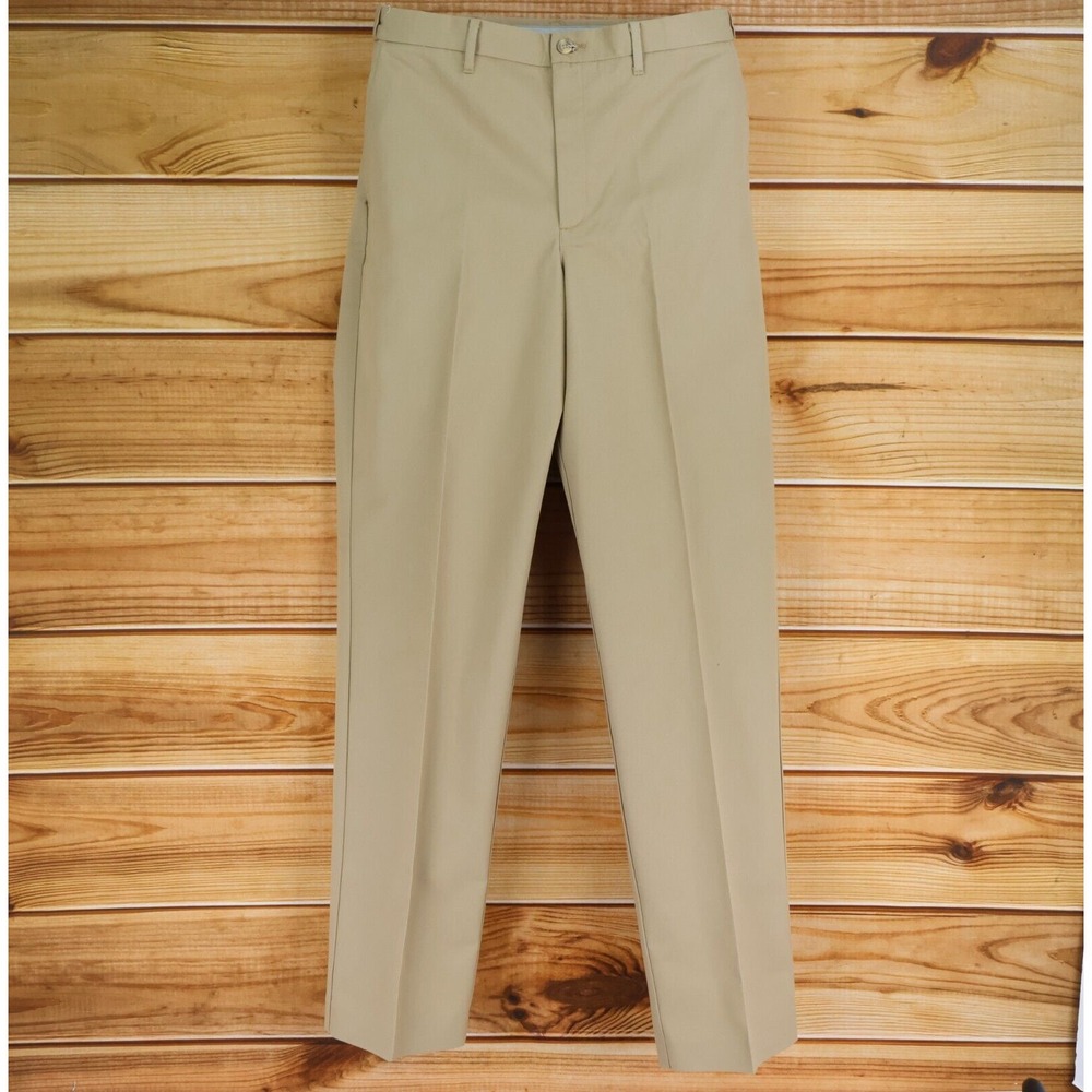 Edwards Garment Dress Pants Mens 32x34 Brown Easy Fit‎ Comfort Stretch Waist NWT